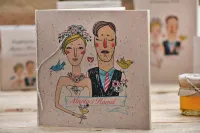Rustykalne Zaproszenia Ślubne z Rysunkiem | Amelia-Wedding.pl