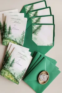 Zaproszenie ślubne Impresja nr 8 – leśny styl, elegancja i personalizacja gratis | Amelia-Wedding