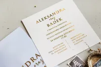 Minimalistyczne Zaproszenia Ślubne Złocone | Mokait Nr 2