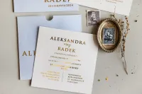 Minimalistyczne Zaproszenia Ślubne Złocone | Mokait Nr 2