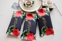 Krówki Weselne Granatowe | Eleganckie Podziękowania dla Gości