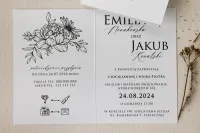 Minimalistyczne Zaproszenia Ślubne Złocone | Ruskus nr 2