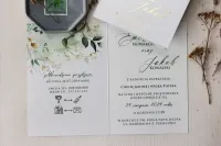 Zaproszenia Ślubne Ruskus Złocone | Botaniczne | Zamów online