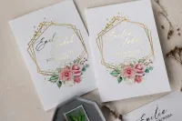 Eleganckie Zaproszenia Ślubne Złocone z Różami | Ruskus nr 7