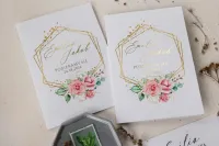 Eleganckie Zaproszenia Ślubne Złocone z Różami | Ruskus nr 7