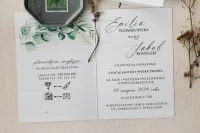 Eleganckie Zaproszenia Ślubne Eukaliptus Złocone | Ruskus 8