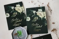 Zaproszenia Ślubne Zielone Złocone Botaniczne | Ruskus nr 9