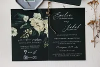 Zaproszenia Ślubne Zielone Złocone Botaniczne | Ruskus nr 9