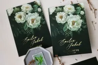 Zaproszenia Ślubne Ruskus Zieleń i Złoto | Amelia-Wedding.pl
