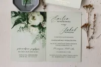 Eleganckie Zaproszenia Ślubne Złocone Botaniczne | Ruskus