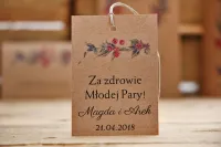 Rustykalne Zawieszki na Wódkę Weselną • Leśny Motyw • Zamów