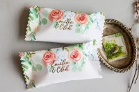 Czekoladki Ślubne z Różami | Eleganckie Podziękowania