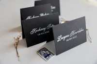 Czarne Winietki Ślubne | Eleganckie i Nowoczesne | Kraft nr 8