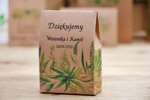 Schachtel für Süßigkeiten, dank Hochzeitsgästen - Waldfrüchte Nr. 2 - Ackergras - ökologische Hochzeitsaccessoires
