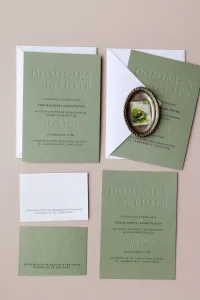 Tłoczone Zaproszenia Ślubne Letterpress Eko | Karmen nr 1