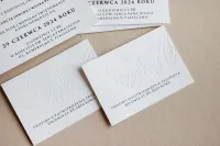 Zaproszenia Ślubne Letterpress Tłoczone Kwiaty | Karmen nr 2