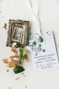 Eleganckie Zawieszki na Wódkę Eukaliptus | Amelia-Wedding.pl