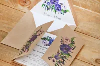 Eko Zaproszenia Ślubne Chabrowe Anemony | Amelia-Wedding.pl