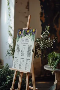 Plan Stołów Weselnych Słoneczniki Kraft | Amelia-Wedding.pl