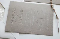 Szare Zaproszenia Ślubne Letterpress. Zamów! | Karmen nr 7