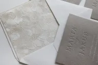 Szare Zaproszenia Ślubne Letterpress. Zamów! | Karmen nr 7