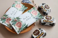 Czekoladki Ślubne z Różami | Personalizowane Podziękowania