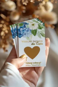 Eleganckie Zdrapki Ślubne Złocone | Gry Weselne | Rubin 13