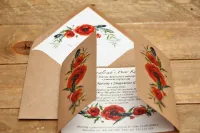 Rustykalne Zaproszenia Ślubne z Makami | Zamów z Projektem