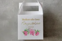 Personalizowane Pudełka na Ciasto Weselne ze Złoceniem | Amelia