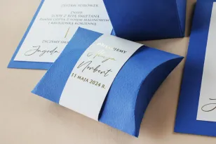 Pudełeczka na migdały i pralinki | Personalizowane pudełka na upominki weselne | Poduszeczka Avril nr 7