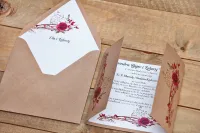 Rustykalne Zaproszenia Ślubne Dzika Róża | Eko | Zamów!