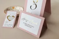 Winietki Ślubne Glamour Róż & Złoto | Eleganckie | Avril nr 12