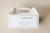 Pudełka na Ciasto Weselne Złocone | Personalizacja Gratis