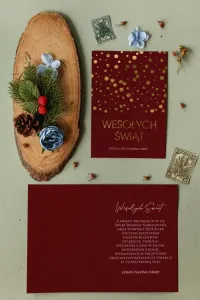 Kartki Świąteczne dla Firm z Logo Złocone | Amelia-Wedding