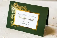 Firmowe Kartki Świąteczne z Logo | Zielone Złocone | Zamów