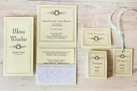 Próbki Zaproszeń Ślubnych z Koronką | Zestaw Z Koronką nr 8