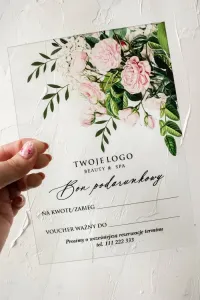 Voucher na Szklanej Tafli VS10 | Druk dla Beauty & Spa
