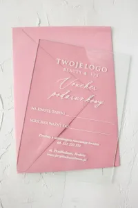 Voucher na Szkle z Logo Firmy | Eleganckie Bony | Amelia-Wedding
