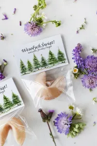 Świąteczne Ciasteczko z Wróżbą dla Firm z Logo | CZW8