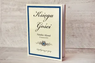 Gästebuch - Hochzeitsaccessoires, Hochzeit - Mit Spitze Nr. 2 - Kornblumencreme - Elegant mit Strasssteinen