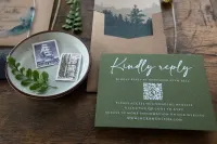 Zaproszenia Ślubne na Pleksi Leśne z Jeleniem | Amelia-Wedding