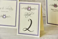 Eleganckie Numerki na Stół Weselny z Koronką | Amelia-Wedding