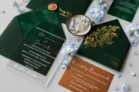 Zaproszenia Ślubne na Pleksi Łuk | Eleganckie i Złocone