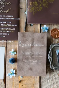 Zaproszenia ślubne na pleksi glamour Fresco nr 2 | Złocone