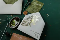 Zaproszenia Ślubne na Pleksi Łuk Złocone | Fresco nr 4