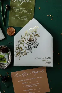 Zaproszenia Ślubne na Pleksi Łuk Złocone | Fresco nr 4