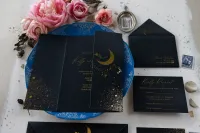 Eleganckie Zaproszenia Ślubne Kosmos | Złocone | Zamów!