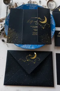 Eleganckie Zaproszenia Ślubne Kosmos | Złocone | Zamów!