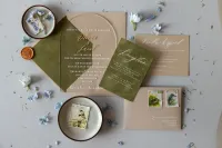 Zaproszenia ślubne na Pleksi Łuk Złocone | Zamów z Projektem Gratis