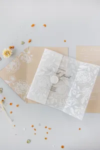 Szklane Zaproszenia Ślubne z Kalką | Nowoczesne i Eleganckie